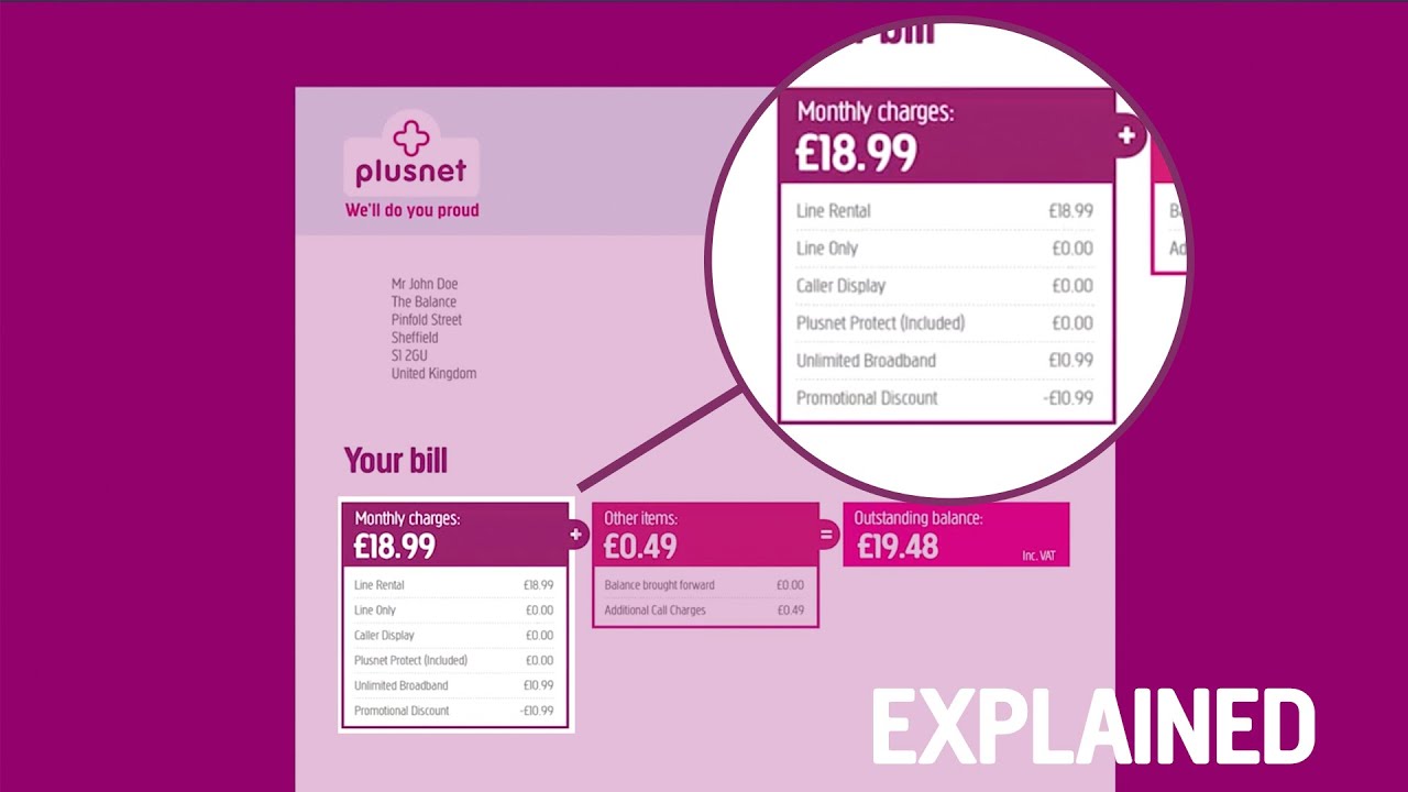 Your Plusnet bill.
